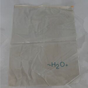 Vintage 1989 H2O+ Clear Poly Logo Zipper Bag Now out of Business